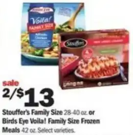 Meijer Stouffer's Family Size 28-40 oz offer