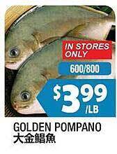 99 Ranch Golden pompano offer