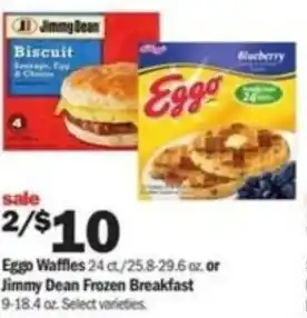 Meijer Jimmy Dean Frozen Breakfast offer