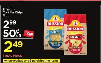 Cub Foods Mission tortilla chips offer
