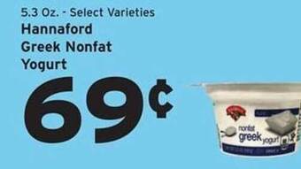 Hannaford Hannaford greek nonfat yogurt offer