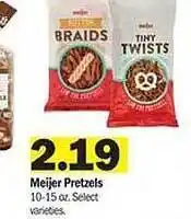Meijer Meijer pretzels select varieties offer