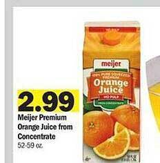 Meijer Meijer premium orange juice from concentrate offer