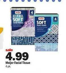 Meijer Meijer facial tissue offer