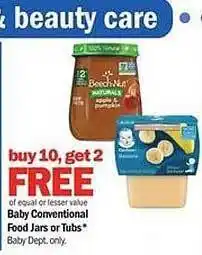 Meijer Baby conventional food jars or tubs offer