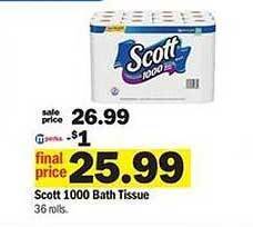 Meijer Scott 1000 bath tissue offer