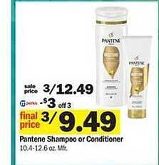 Meijer Pantene shampoo or conditioner offer