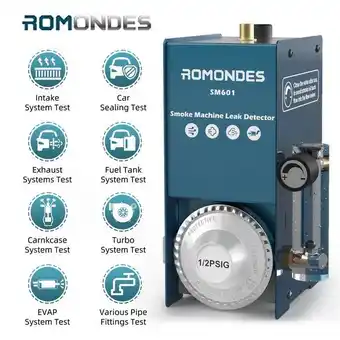 AliExpress Romondes sm601 car smoke leak tester evap smoke machine automotive leak detector fuel pipe leakage locator for car motorcycl offer