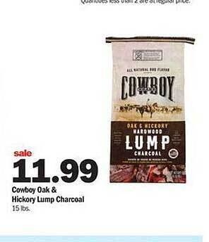 Meijer Cowboy oak & hickory lump charcoal offer