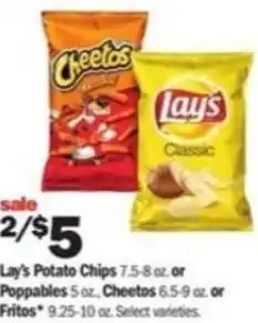 Meijer Lay's Potato Chips 7.5-8 oz or Cheetos 6.5-9 oz offer
