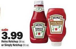Meijer Heinz ketchup or simply ketchup offer