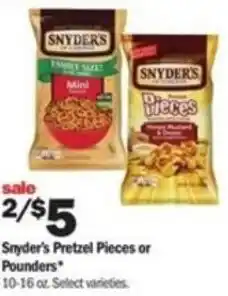 Meijer Snyder's Pretzel Pieces 10-16 oz offer