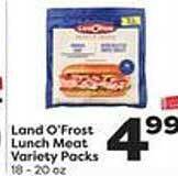 Weis Markets Land o'frost lunch meat offer