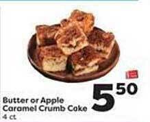Weis Markets Butter or apple caramel crumb cake offer