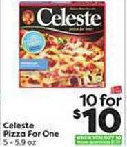 Weis Markets Celeste pizza for one offer