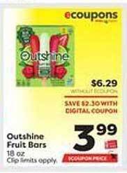 Weis Markets Outshine fruit bars offer