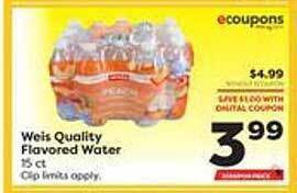 Weis Markets Weis quality flavored water offer