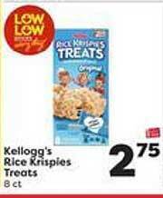 Weis Markets Kellogg's rice krispies treats offer
