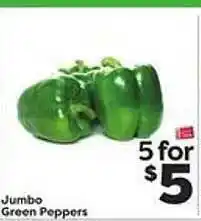 Weis Markets Jumbo green peppers offer