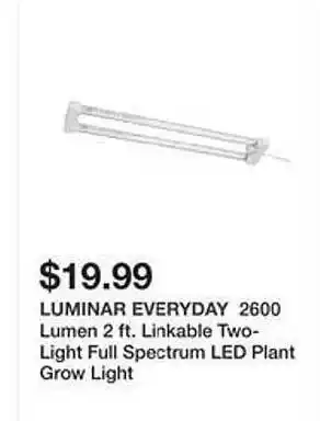 Harbor Freight Tools Luminar everyday 2600 lumen 2 ft. linkable two-light full spectrum led plant grow light offer