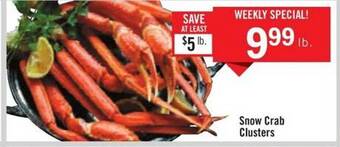 Price Chopper Snow crab clusters offer