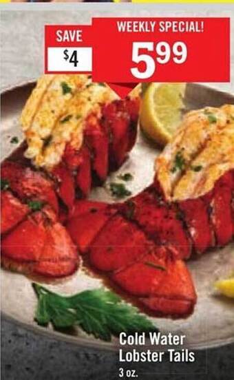 Price Chopper Cold water lobster tails offer