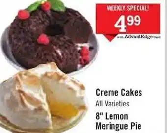 Price Chopper Creme cakes, 8 offer