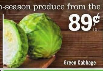 Price Chopper Green cabbage offer
