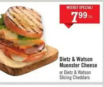 Price Chopper Dietz & watson muenster cheese or dietz & watson slicing cheddars offer