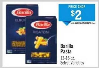 Price Chopper Barilla pasta offer