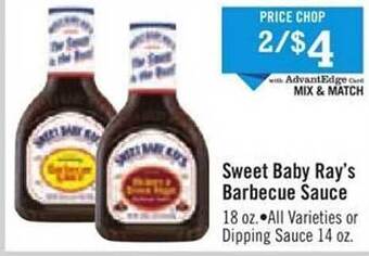 Price Chopper Sweet baby ray's barbecue sauce offer