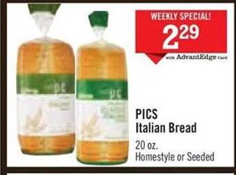 Price Chopper Pics italian bread offer
