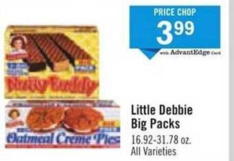 Price Chopper Little debbie big packs offer