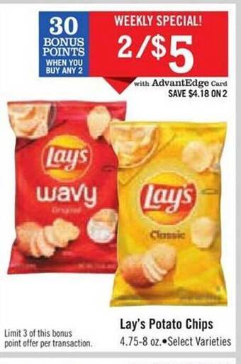Price Chopper Lay's potato chips offer