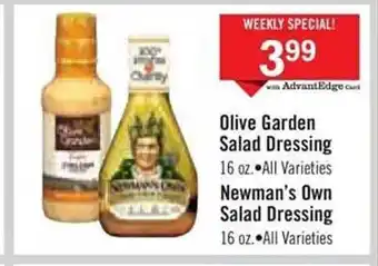 Price Chopper Olive garden salad dressing newman's own salad dressing offer