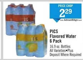 Price Chopper Pics flavored water 6 pack offer