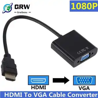 AliExpress 1080p hdmi-compatible to vga adapter digital to analog converter cable for xbox ps4 pc laptop tv box to projector displayer h offer