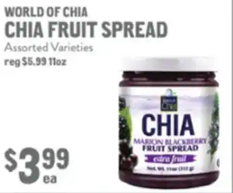 New Seasons Market World Of Chia Fruit Spread offer