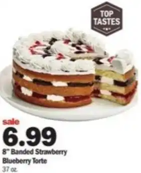 Meijer Banded Strawberry Blueberry Torte 37 oz offer