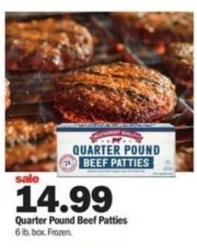 Meijer Quarter Pound Beef Patties offer