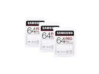 Samsung Pro plus sdxc full-size sd card 64gb - 3 pack offer