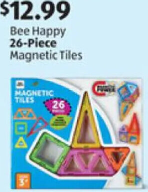 Aldi Bee Happy 26-piece Magnetic Tiles offer
