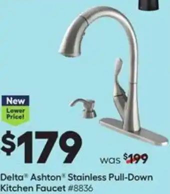 Lowe's Delta Ashton Stainless Pull-Down Kitchen Faucet offer