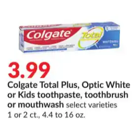 Hy-Vee Colgate toothpaste offer