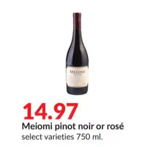 Hy-Vee Meiomi pinot noir offer