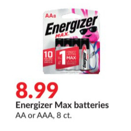 Hy-Vee Energizer max batteries offer