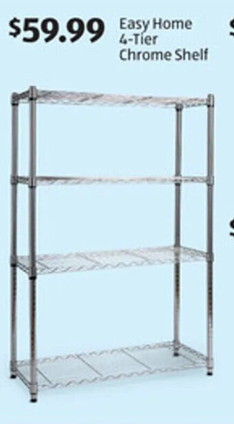 Aldi Easy Home 4-Tier Chrome Shelf offer