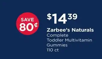 Good Neighbor Pharmacy Zarbee's naturals complete toddler multivitamin gummies offer