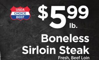 ShopRite Boneless sirloin steak offer