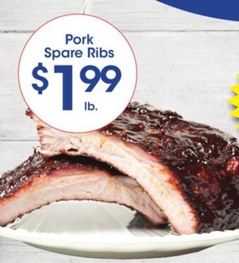 Price Rite Pork spare ribs offer
